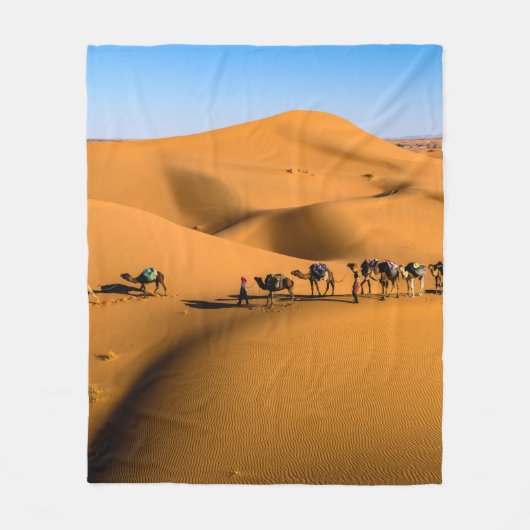 モロッコサハラ フリースブランケット (正面)