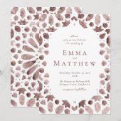 モロッコジオメトリックタイル結婚式招待状 招待状 (正面/裏面)