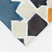 モロッコスタイルのタイルのアラビアモザイク フリースブランケット (角)