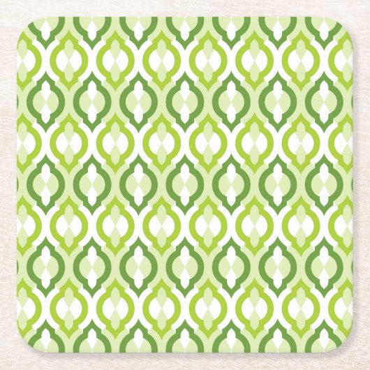 モロッコスタイルパターン スクエアペーパーコースター (正面)