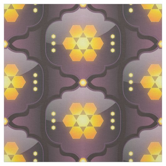 モロッコスタイル幾何学的プリント織物 ファブリック (見本)