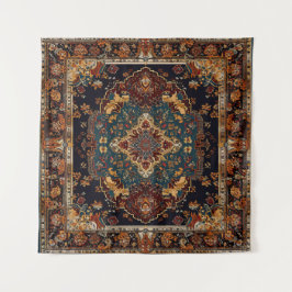 モロッコスタイル赤青 タペストリー