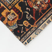 モロッコスタイル赤青 フリースブランケット (角)