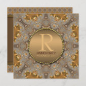 モロッコスターディナーパーティー金ゴールド招待状 招待状 (正面/裏面)