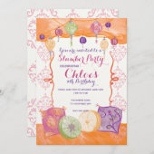 モロッコスランバーパーティの招待状 招待状 (正面/裏面)