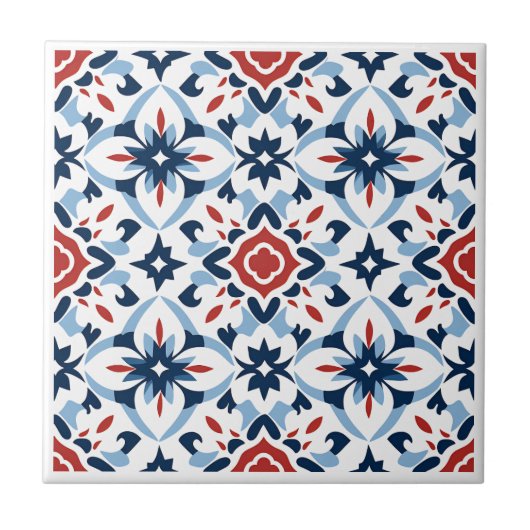 モロッコゼリジスタイルセラミックタイル タイル (正面)