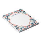 モロッコゼリjパターンブルー&ピンク ノートパッド (アングル)