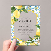 モロッコタイルとレ地中海のモ結婚ンス アクリル招待状 (インサイチュ (ポータブル))