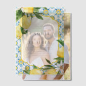 モロッコタイルとレ地中海のモ結婚ンス ベラム紙招待状 (オフセット (カップル))