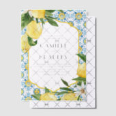 モロッコタイルとレ地中海のモ結婚ンス ベラム紙招待状 (オフセット (招待状))