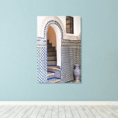 モロッコタイルの入り口 キャンバスプリント (インサイチュ (ウッドフロア))