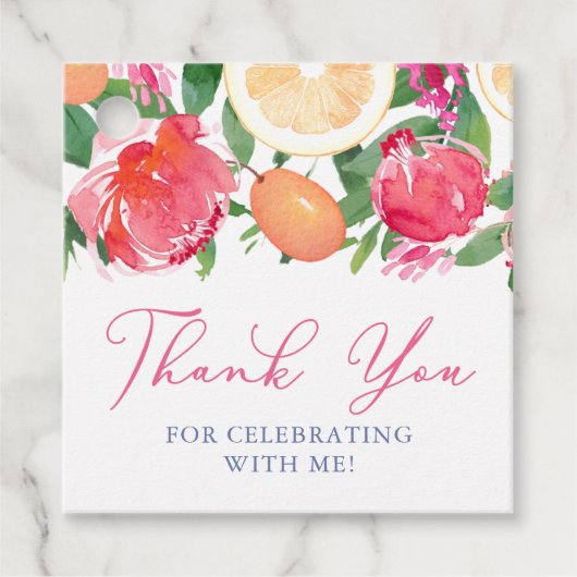 モロッコタイルカラフル柑橘系シャワーサンキュー フェイバータグ (正面)