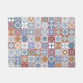 モロッコタイルカラフル ドアマット (正面)