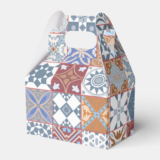 モロッコタイルカラフル フェイバーボックス (正面サイド)