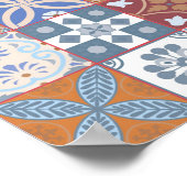 モロッコタイルカラフル ポスター (角)