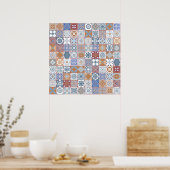モロッコタイルカラフル ポスター (キッチン)