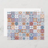 モロッコタイルカラフル ポストカード (正面/裏面)