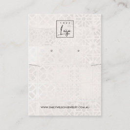 モロッコタイルテクスチャネックレスイヤリングディスプレイ 名刺