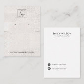 モロッコタイルテクスチャネックレスイヤリングディスプレイ 名刺 (正面/裏面)