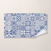 モロッコタイルパステルブルー バスタオルセット (ハンドタオル)