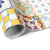 モロッコタイルパターンのラッピング紙 ラッピングペーパー (ロールコーナー)