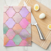 モロッコタイルパターン キッチンタオル (四つ折り)