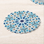 モロッコタイルパターン ペーパーコースター (アングル)