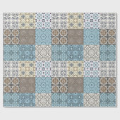 モロッコタイルパターン ラッピングペーパー (フラット)