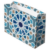 モロッコタイルパターン ラージペーパーバッグ (裏面アングル)