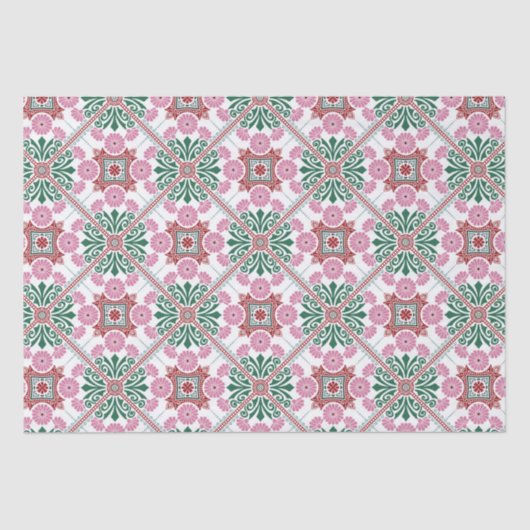 モロッコタイルパターン 薄葉紙 (正面)