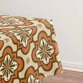 モロッコタイルパターン – 錆と褐色 テーブルクロス (インサイチュ)