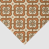 モロッコタイルパターン – 錆と褐色 薄葉紙 (詳細)