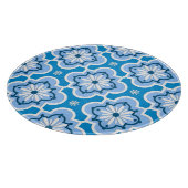 モロッコタイルパターン – 青と白 カッティングボード (角)