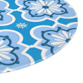 モロッコタイルパターン – 青と白 カッティングボード (角)