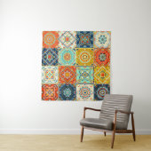 モロッコタイルモザイクイラストレーションパターン タペストリー (インサイチュ(横))