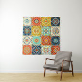 モロッコタイルモザイクイラストレーションパターン タペストリー (インサイチュ)