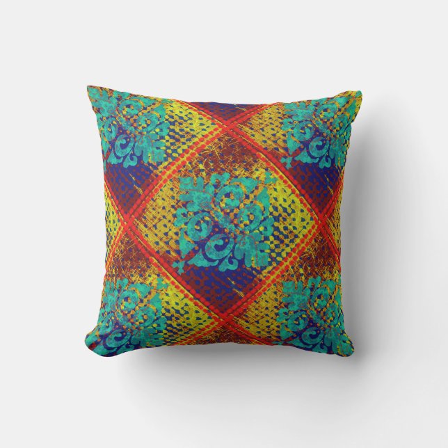 モロッコタイル対角線 クッション (正面)