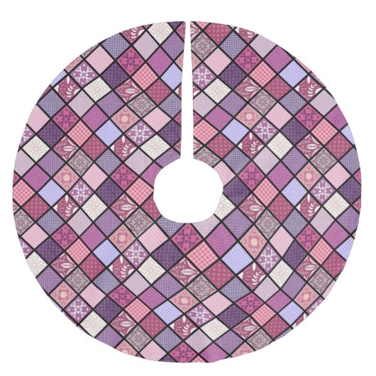 モロッコタイル模様 ブラッシュドポリエステルツリースカート (正面)