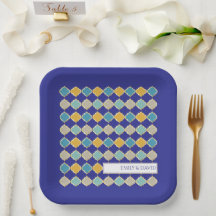 モロッコタイル王室のブルーゴールデン結婚アラブ