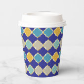 モロッコタイル王室のブルーゴールデン結婚ズ 紙コップ (裏面)