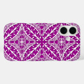 モロッコタイル – アメジスト紫と白 Case-Mate iPhoneケース (裏面 (横))
