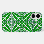 モロッコタイル エメラルドグリーンとホワイト Case-Mate iPhoneケース (裏面 (横))