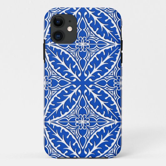 モロッコタイル - コバルトブルーとホワイト Case-Mate iPhoneケース (裏面)