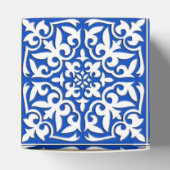 モロッコタイル – コバルトブルーと白 フェイバーボックス (上部)
