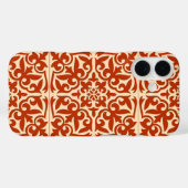モロッコタイル - コーラルオレンジとピーチ Case-Mate iPhoneケース (裏面 (横))