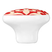 モロッコタイル – コーラルオレンジと桃 セラミックノブ (側面)