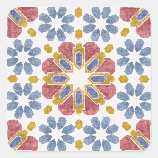 モロッコタイル スクエアシール (正面)