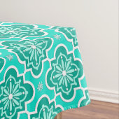 モロッコタイル-ターコイズとアクア テーブルクロス (インサイチュ)
