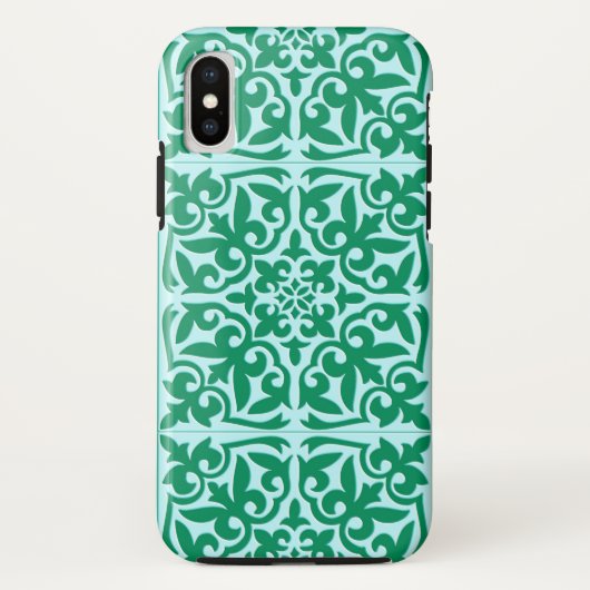 モロッコタイル – ターコイズとアクア Case-Mate iPhoneケース (裏面)