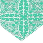 モロッコタイル – ターコイズと白 テーブルクロス (アングル)